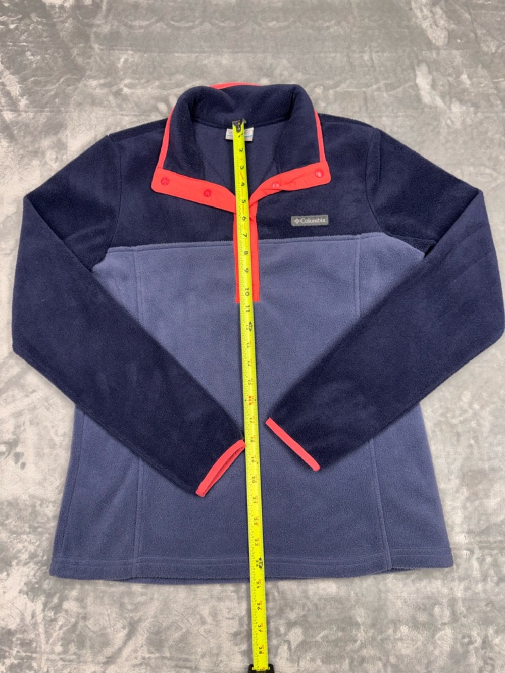 Columbia Women's Navy and salmon Fleece pullover - Picture 5 of 6